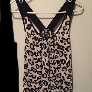 Leopard print tank top.